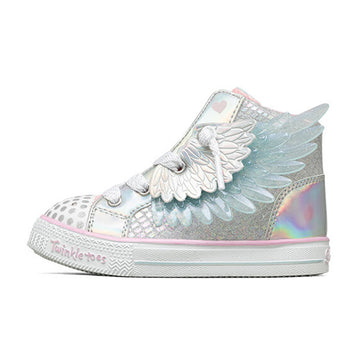 Girls' Casual High-Top Zipper Sneakers with Rhinestones