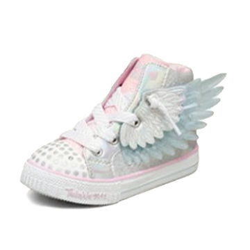 Girls' High-Top Zip Sneakers with Rhinestones