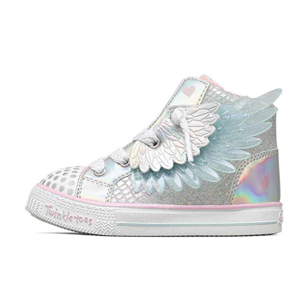 Girls' High-Top Zip Sneakers with Rhinestones