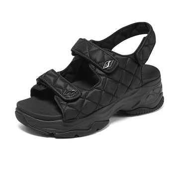 Women's Summer New Black Velcro Beach Sandals