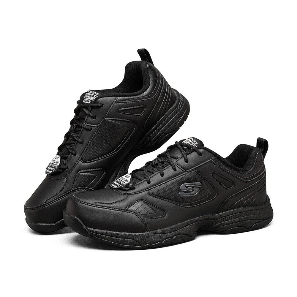 Men's Black Leather Chunky Sneakers